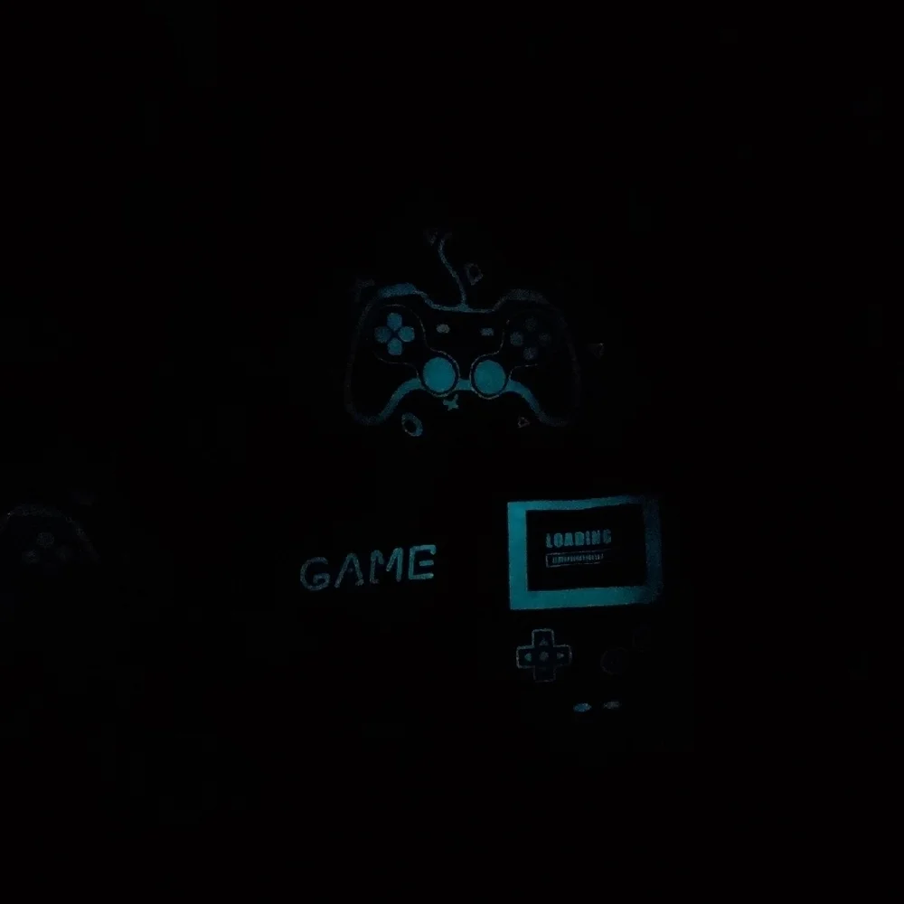 Blue and Black Gaming Backpack Set with Controller Design Glow In The Dark NWOT