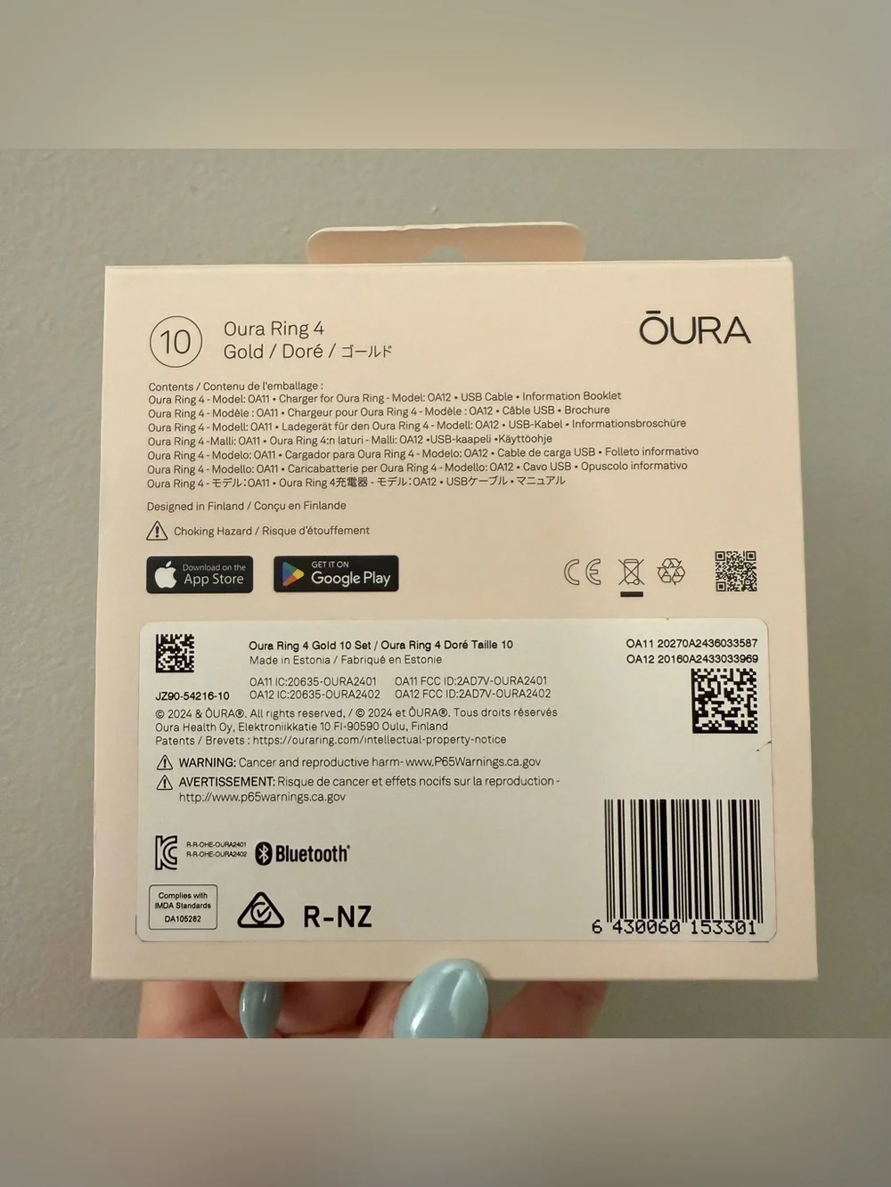 Oura smart ring