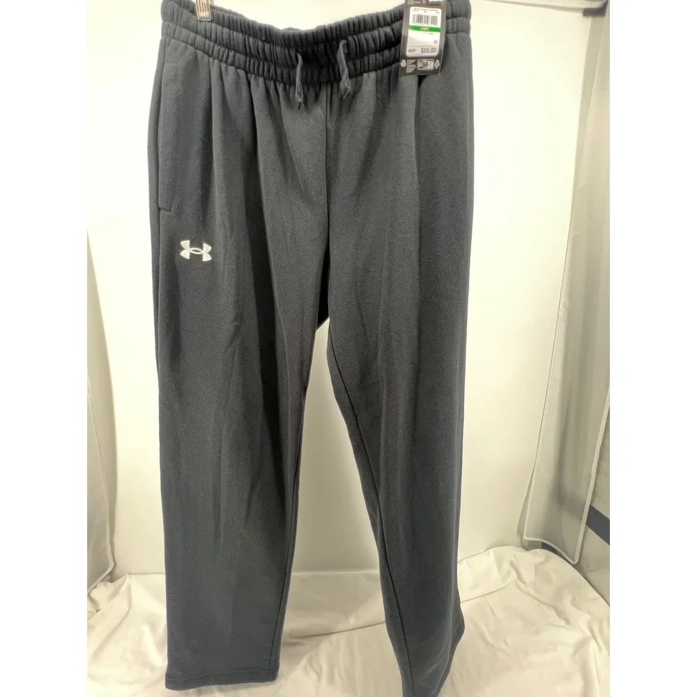 Under Armour Mens UA Rival Fleece Pants Black Loose Fit Size L G‎ G
