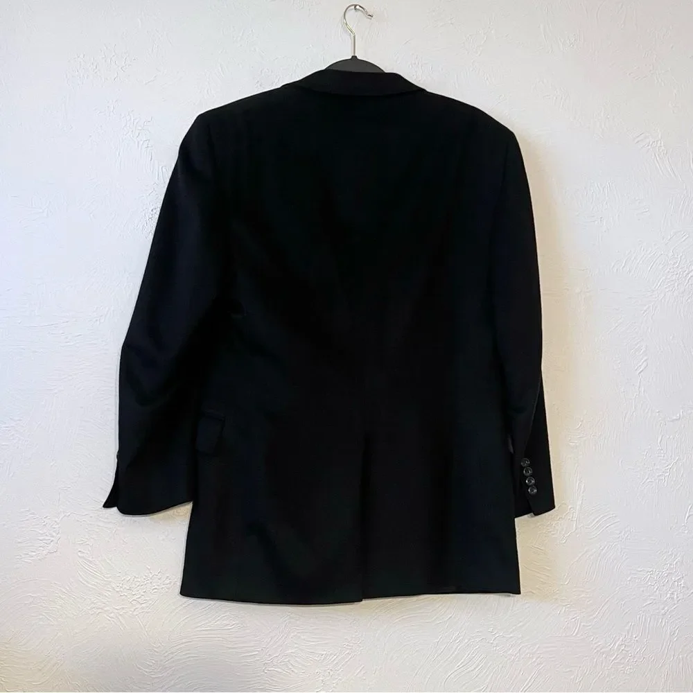 Jos A Bank Men's Two Button Sport Coat Jacket Black 100% Cashmere SIZE 39R
