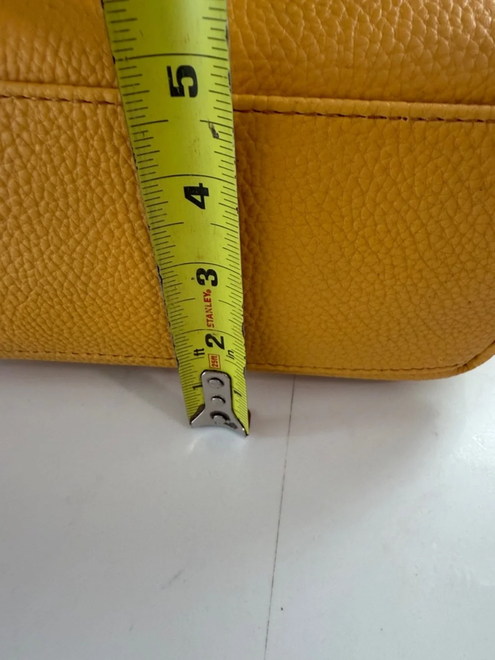 Anne Klein Harvest Yellow Textured Faux Leather Tote Shoulder Bag