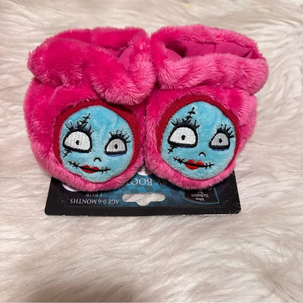 Pink Sally Baby Booties