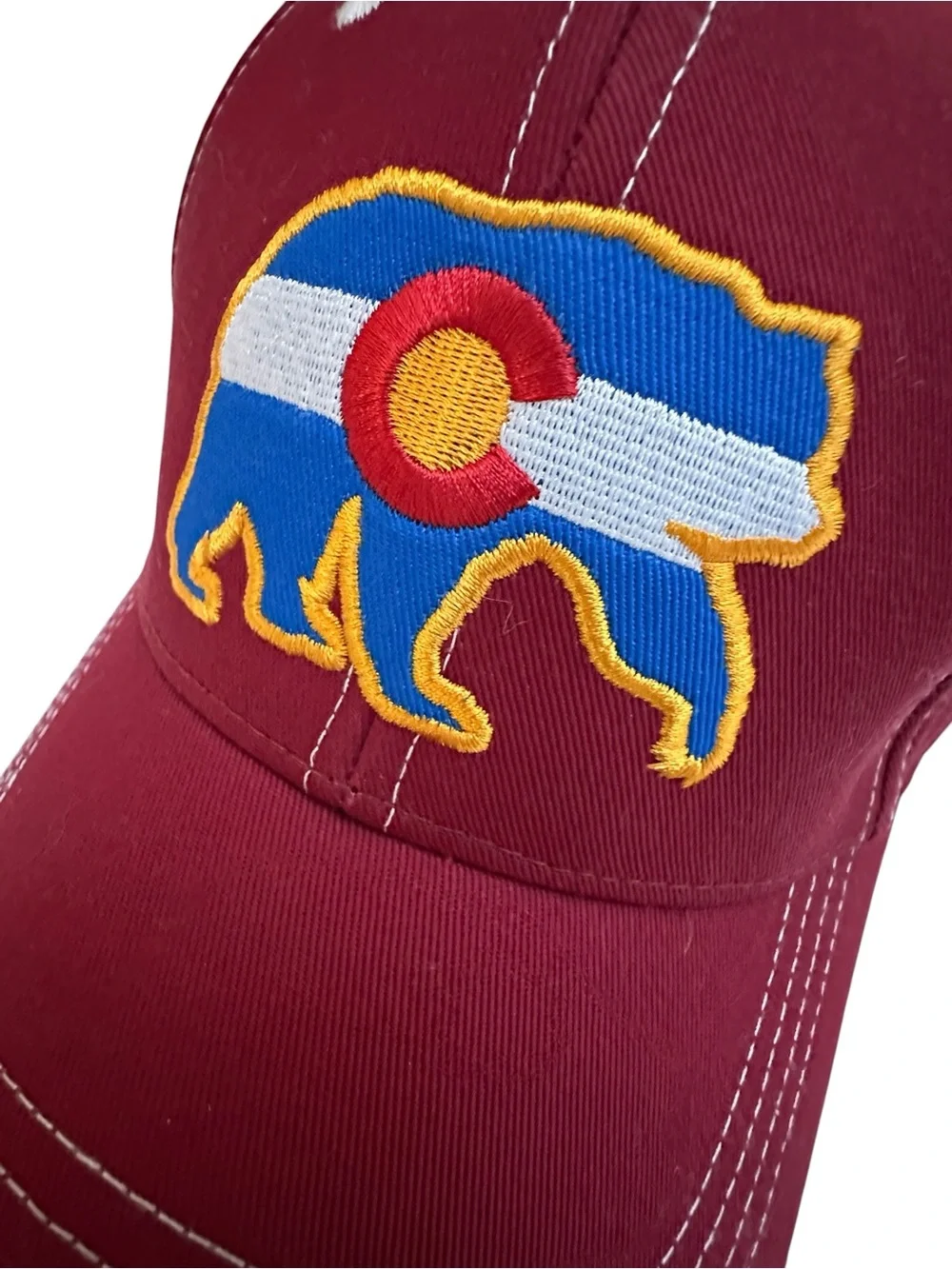 Colorado Bear State Flag Baseball Cap, Men's Women's Unisex