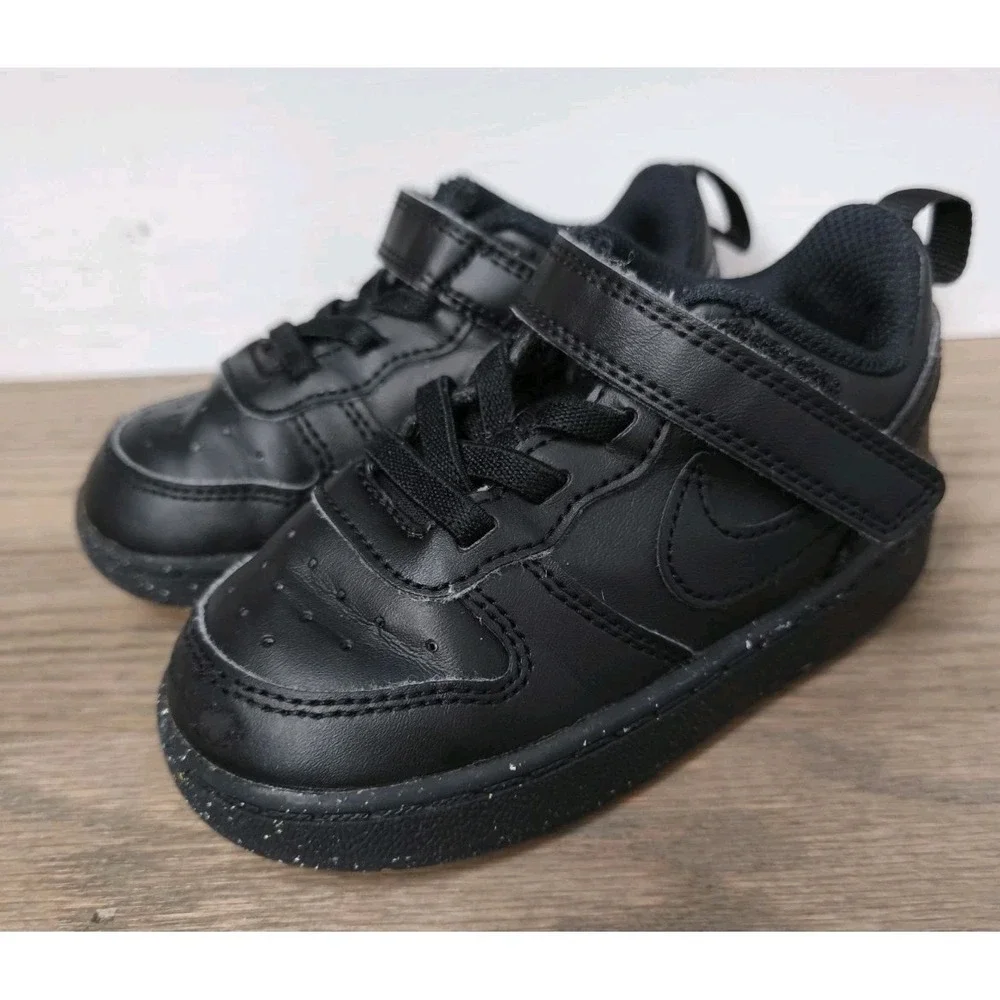 Toddler's Nike Court Borough Mid 2 Black/Black-Black (CW5869 001) - Size 7C