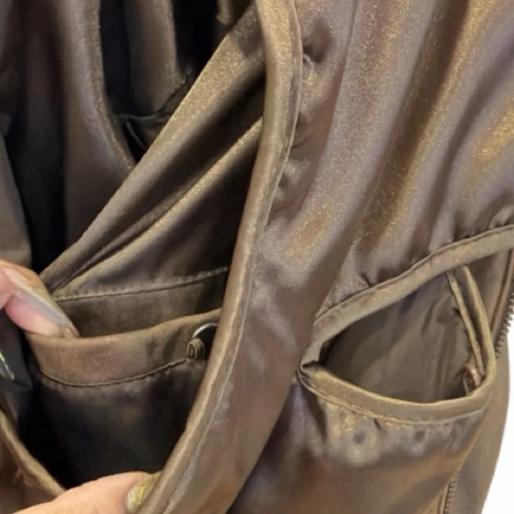 VTG Wilsons Leather Adventure Bound Bomber Jacket Brown Large Thinsulate Size L