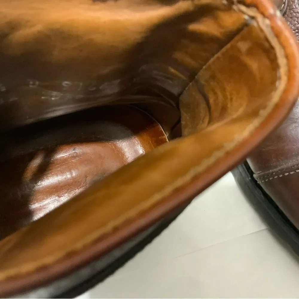 Allen Edmonds Oxford brown Ankle Lace Up Dress Boots Size 8.5 D