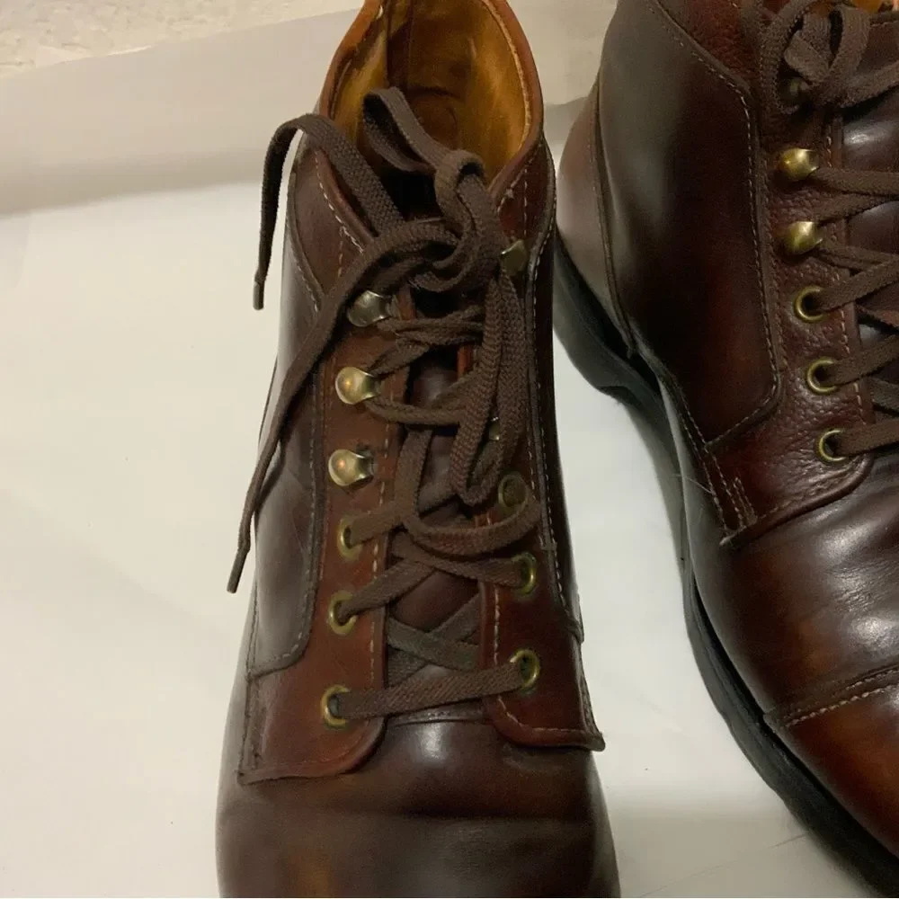 Allen Edmonds Oxford brown Ankle Lace Up Dress Boots Size 8.5 D