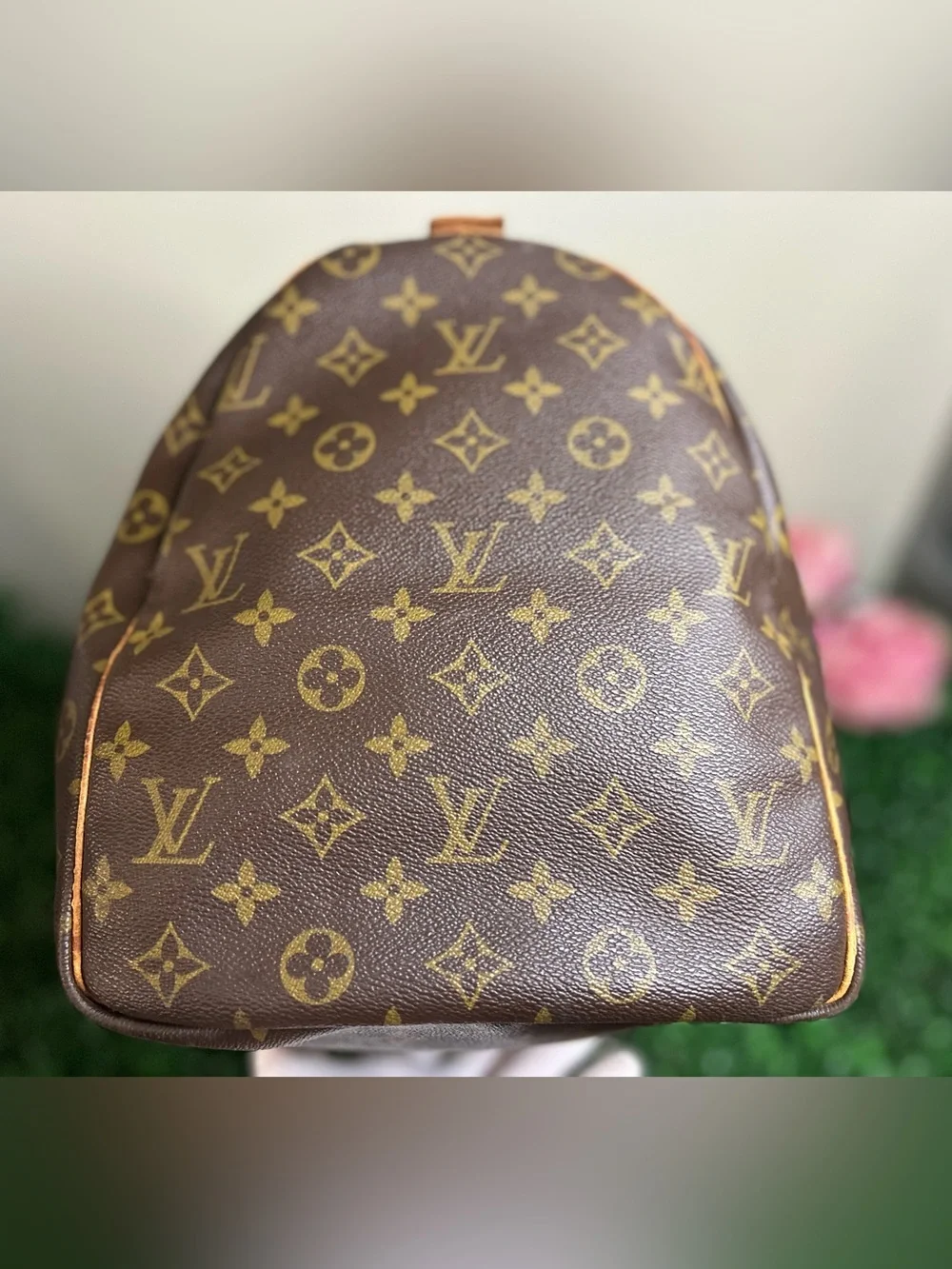 Louis Vuitton Keepall 50 Monogram Travel Bag w/ Luggage Tag, Handle Band & Strap