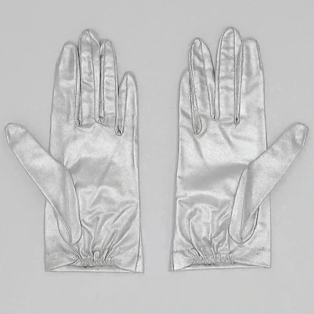 Deadstock Metallic Silver Gloves Size‎ XS Gloves Vintage Wedding Bridal Gloves