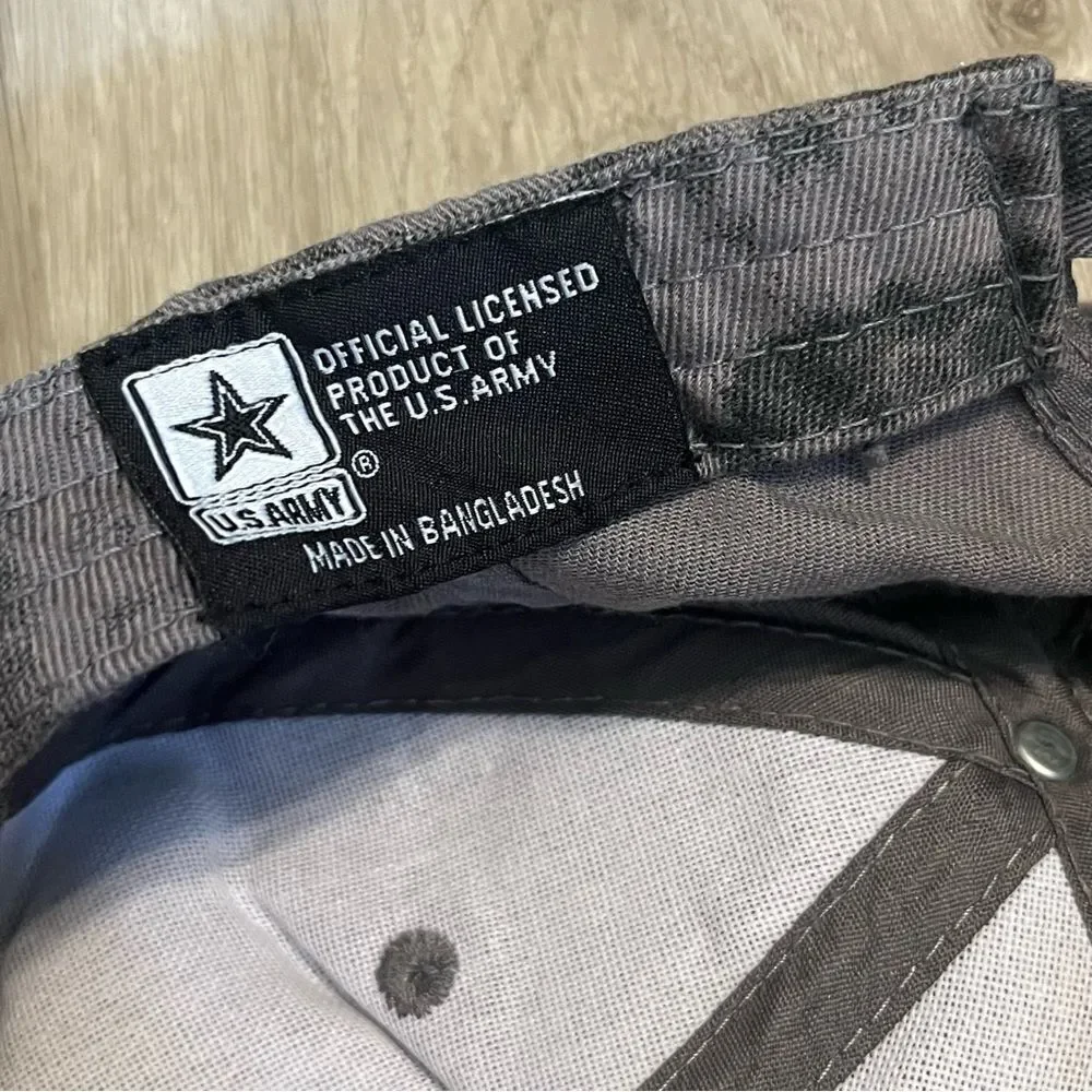 US Army Grey Tie Dye Baseball Hat