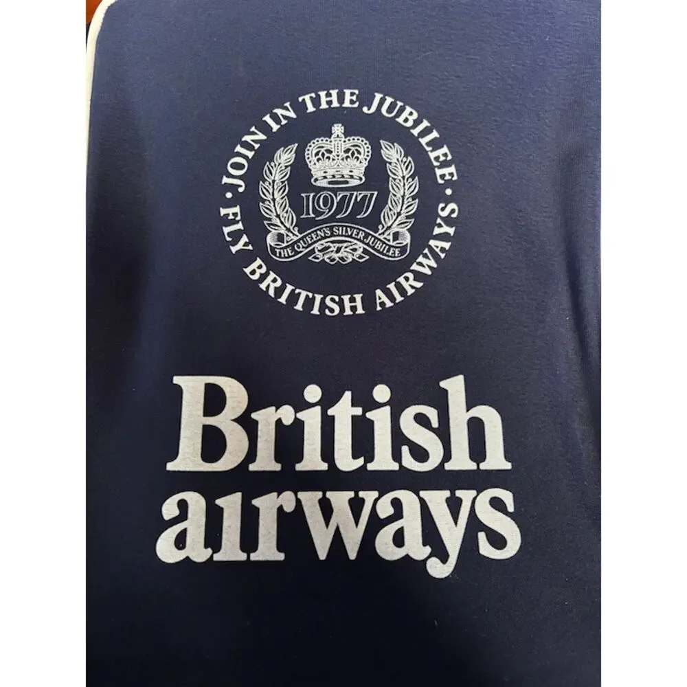 British Airways Tote Bag Blue Carry On Travel Airline Promotional NOS