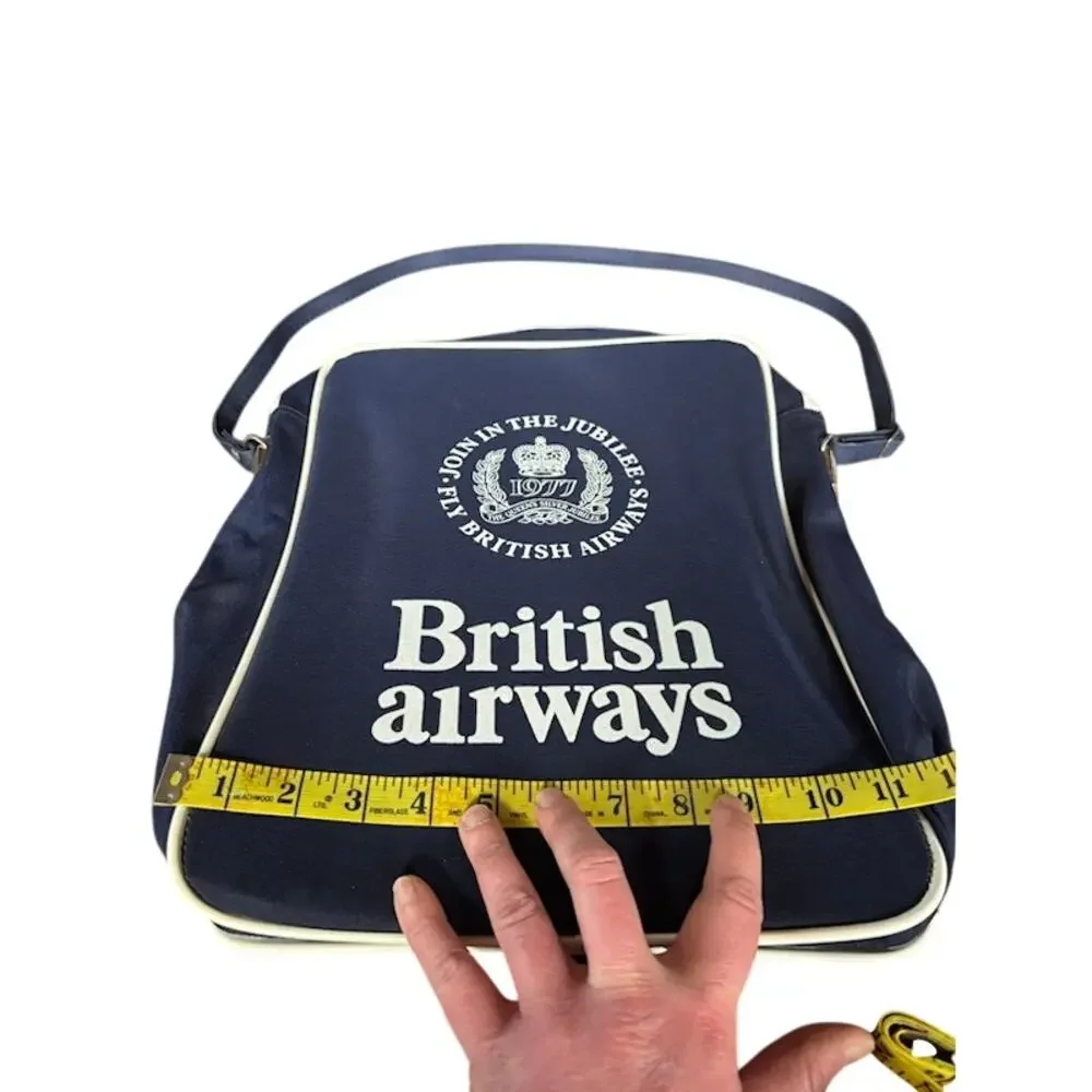 British Airways Tote Bag Blue Carry On Travel Airline Promotional NOS