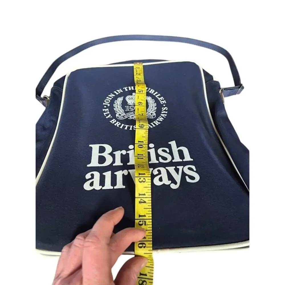 British Airways Tote Bag Blue Carry On Travel Airline Promotional NOS