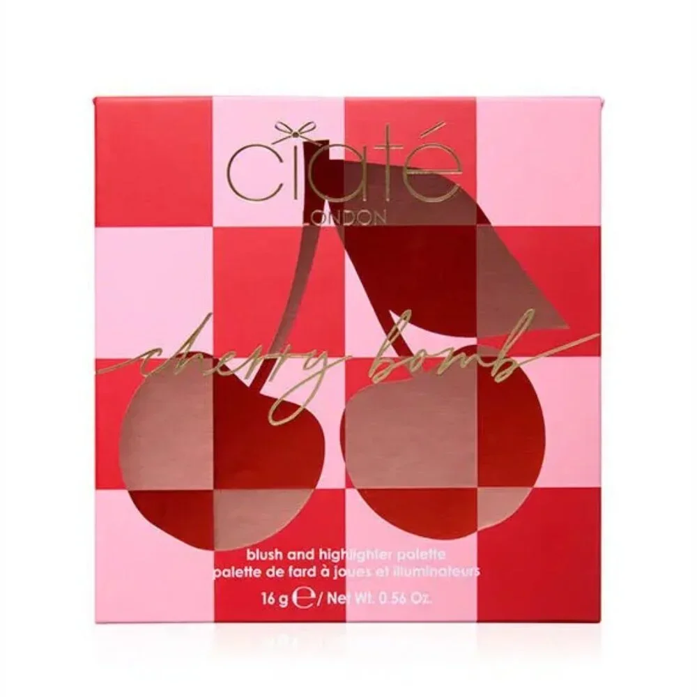 CIATE LONDON “Cherry Bomb” Blush & Highlighter Palette (NEW‎ IN PKG!)