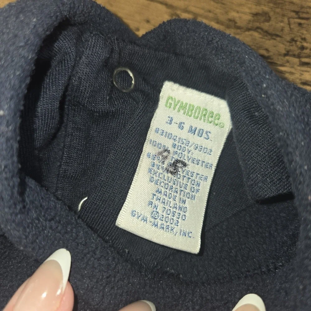 Vintage Gymboree '02 Y2K Fleece Embroidered Train Jumpsuit‎ 3-6 Months
