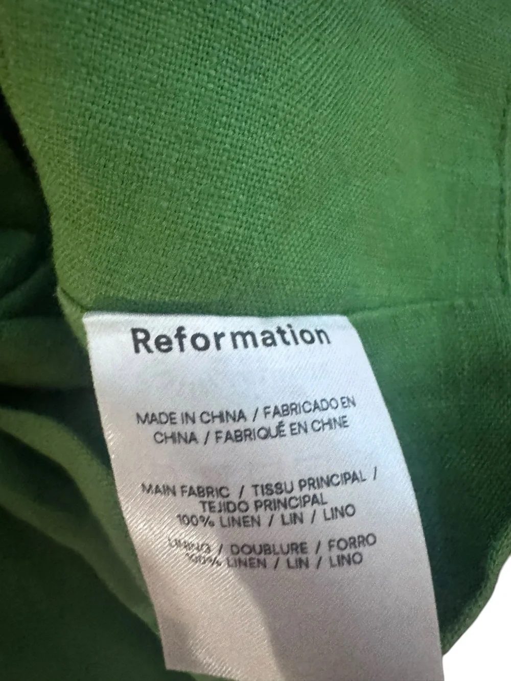 Reformation kelly green