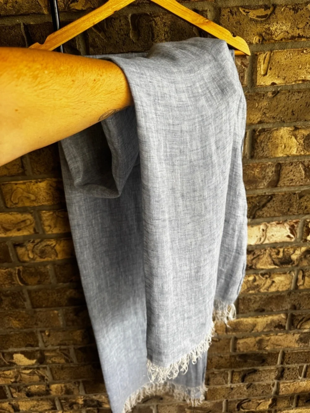 Puro Lino great fringed wrap