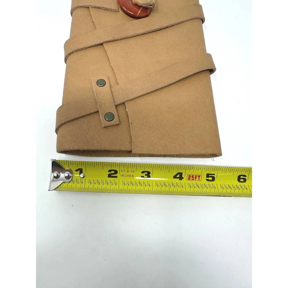 portland leather goods button around companion
