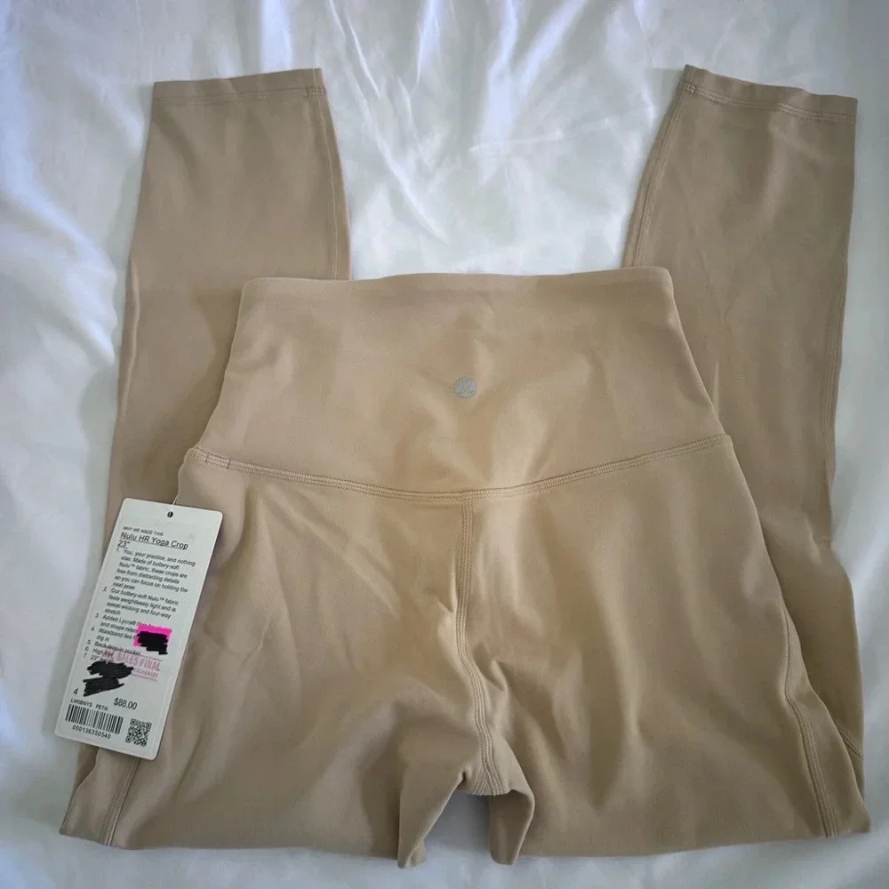 🆕🧡 Lululemon Nulu High-Rise Yoga Crop 23” - Pecan Tan