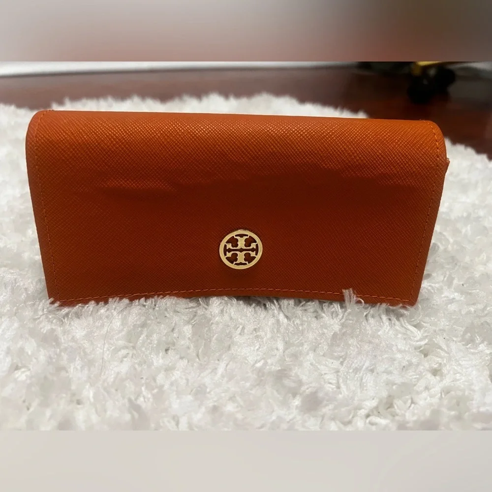 Tory Burch Vibrant Orange glasses case