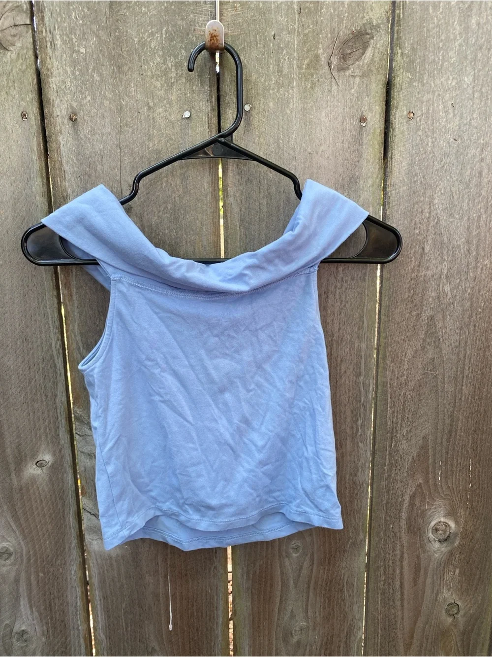 Aerie Chill Up Off Shoulder Top Monaco Blue Small Y2K Balletcore