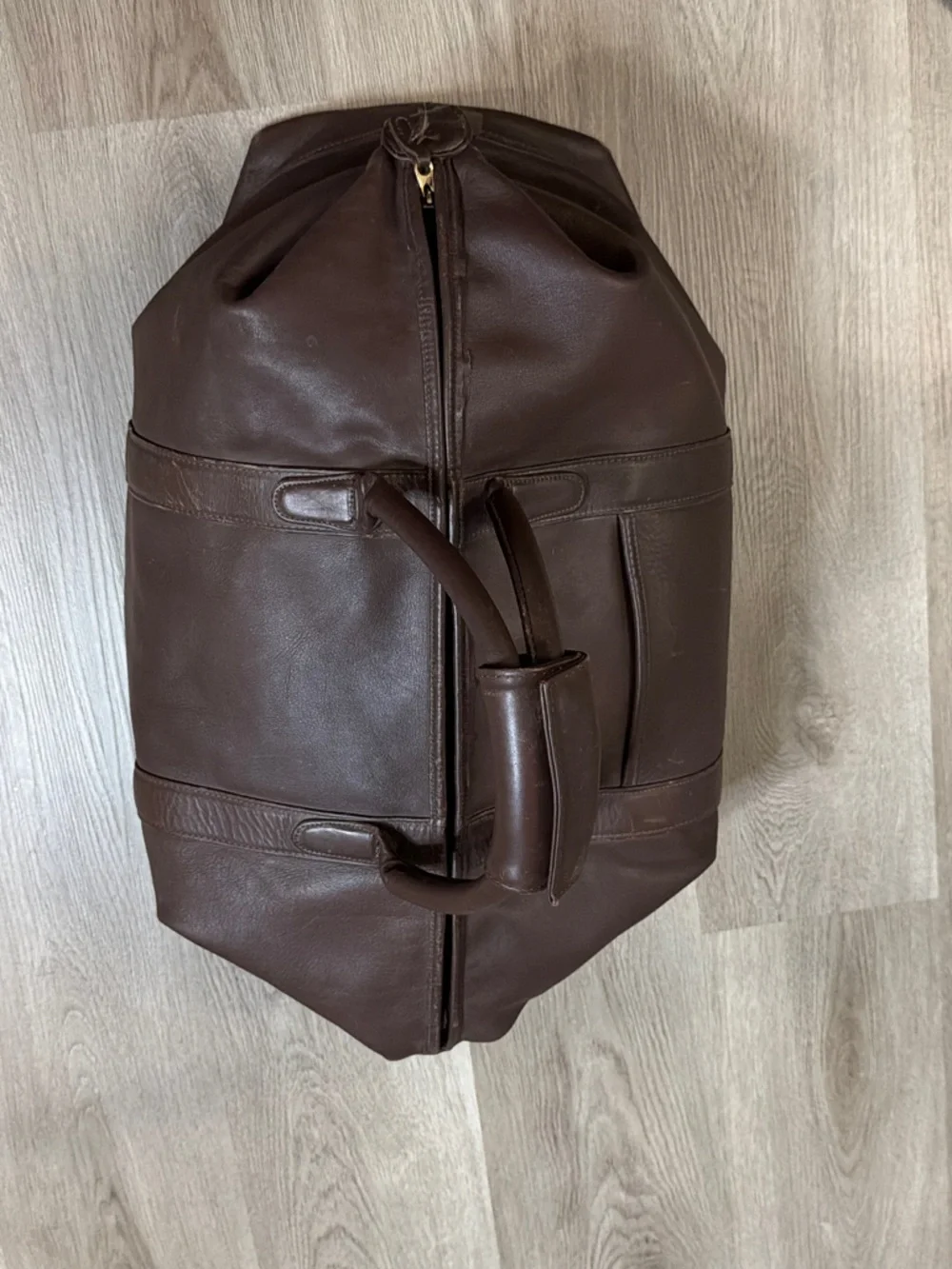 Coach Men's Brown Leather Duffel Bag