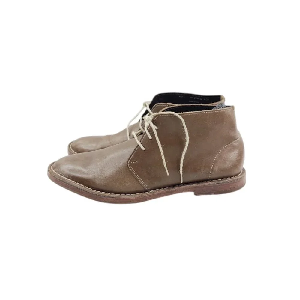 Cole Haan Men's‎ Brown Leather Glossy Classic Lace Up Ankle Chukka Boot Size 9M