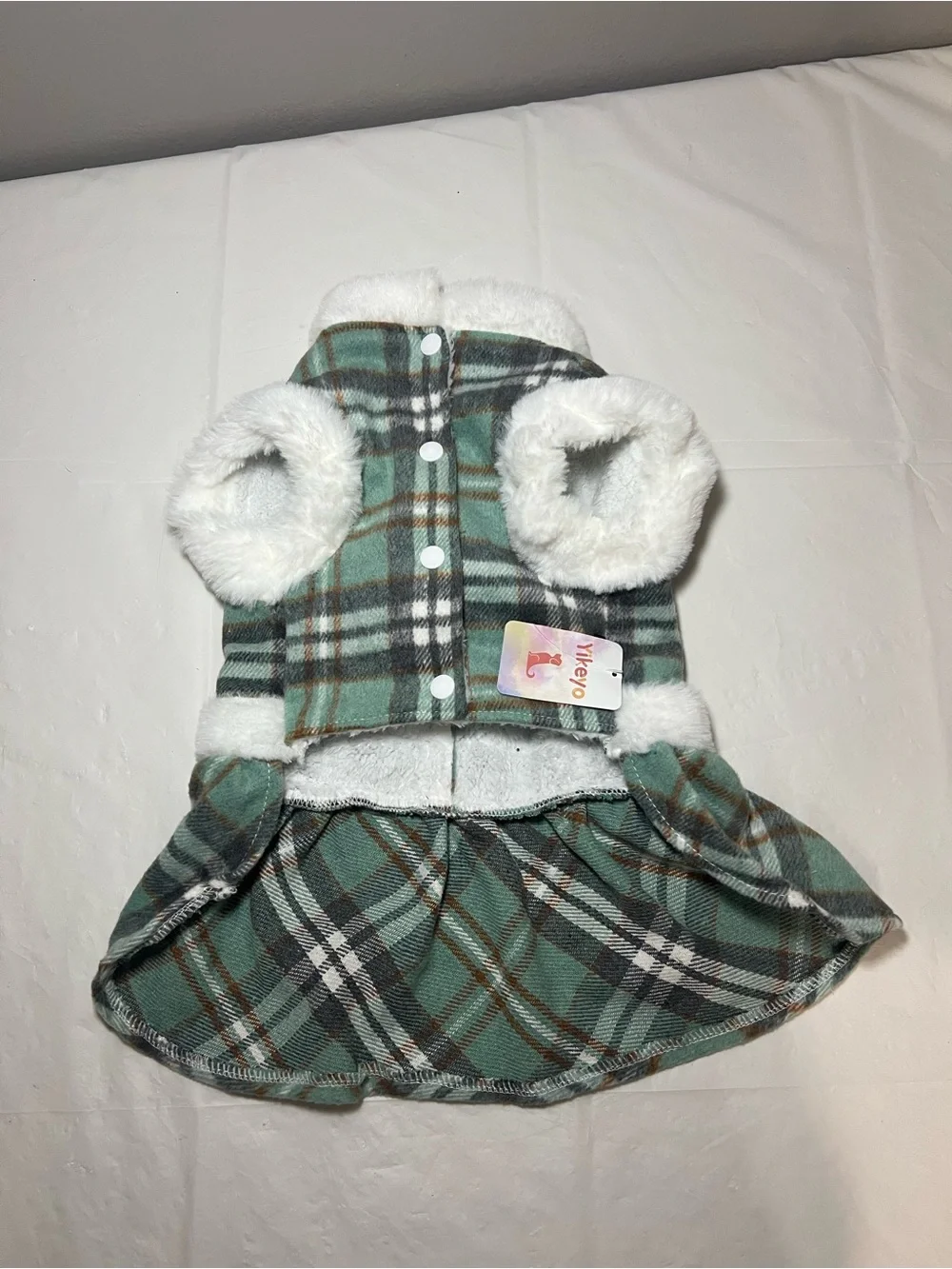 NWT Yikeyo Plaid Dog Sweater Size: M