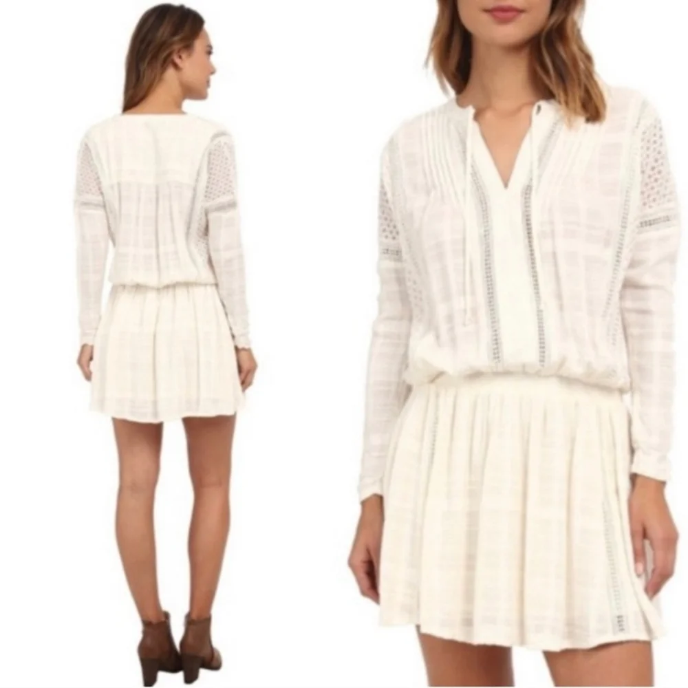 Free people‎ cream crochet mini dress