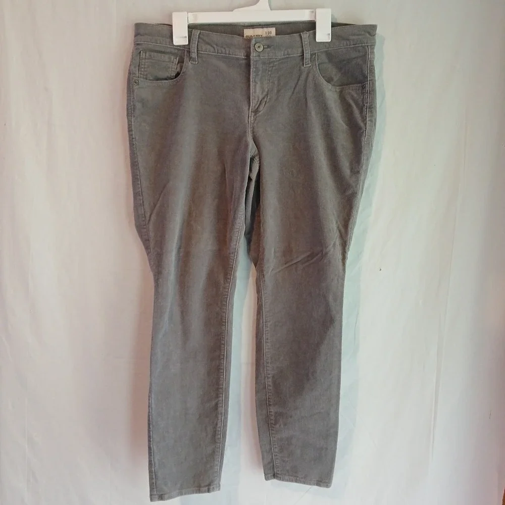 Old Navy Girls Size 16 Gray Corduroy Pants 36