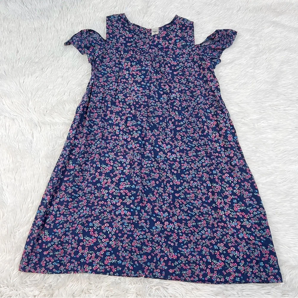 Oshkosh girl cold shoulder‎ sleeve floral a-line dress