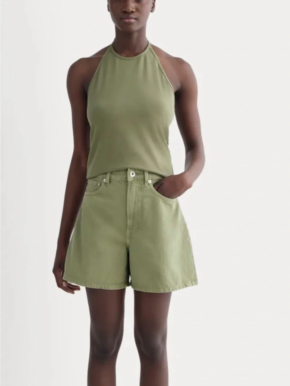 NWT Everlane The A-Line Denim Short