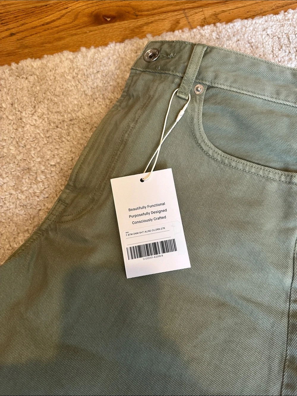 NWT Everlane The A-Line Denim Short