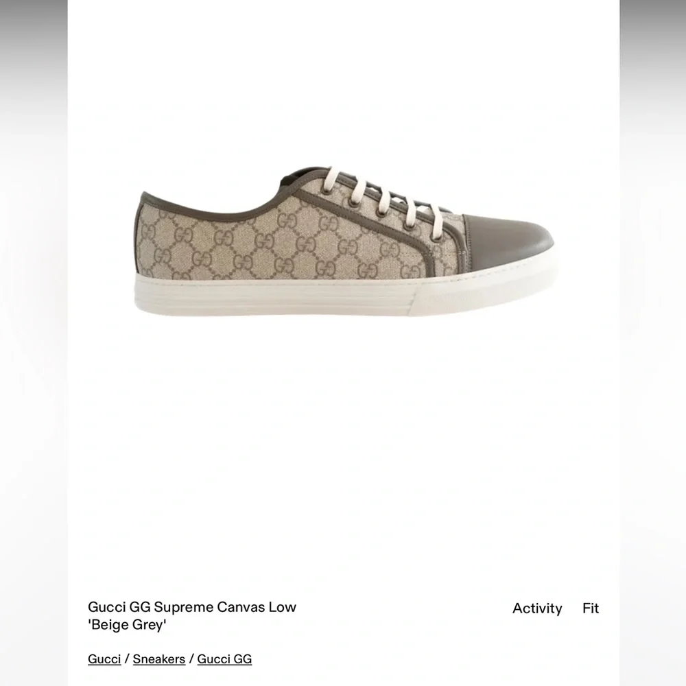 Gucci GG Supreme Canvas Low ‘Beige Gray’ Sneakers