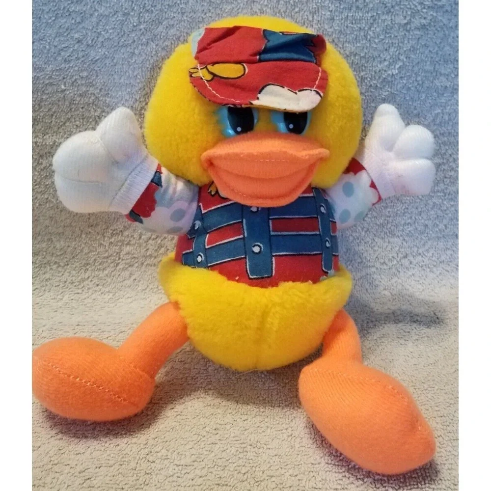 Vintage Plush Wiceway Inc‎ Duck wearing a shirt and hat 8