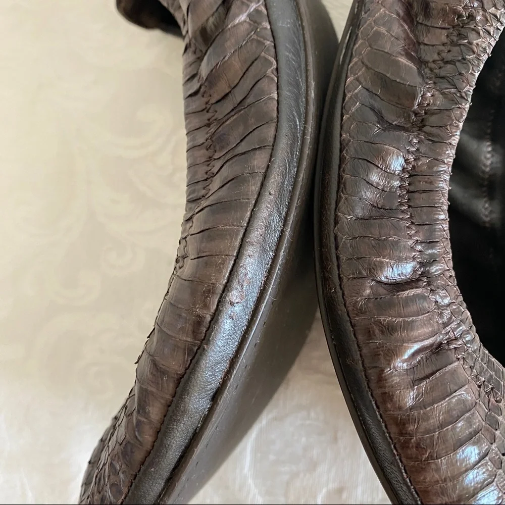 Tory Burch snake skin flats