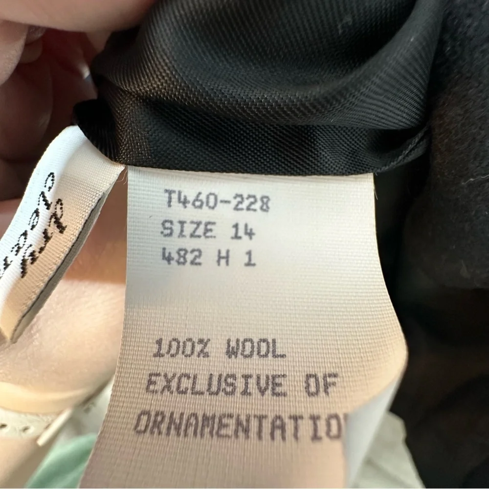VTG Pendleton 100% Virgin Wool Black Jacket 14
