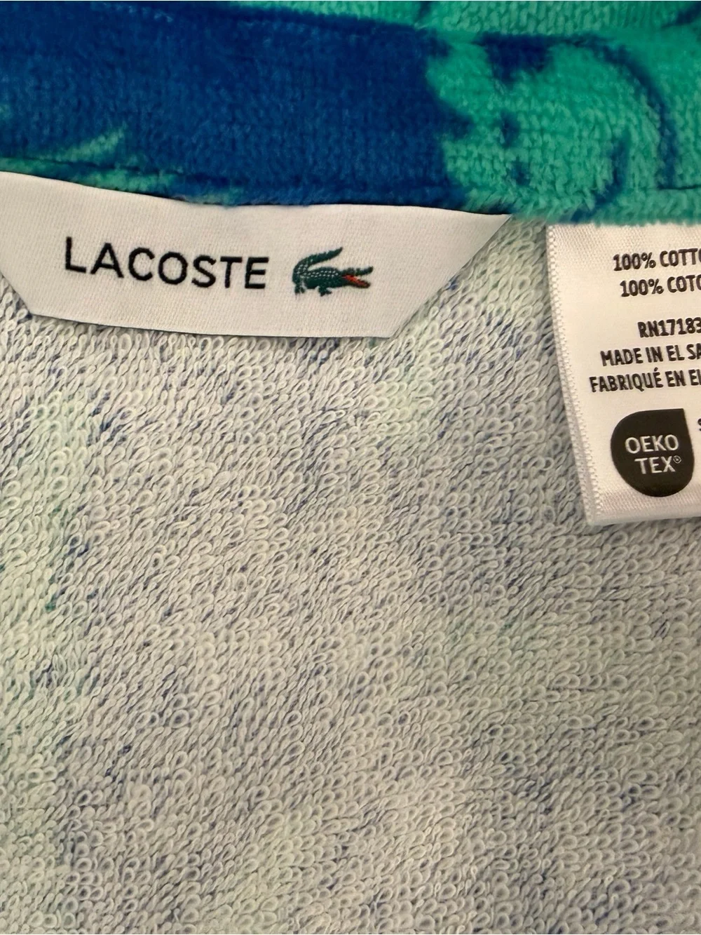 Lacoste soft terry