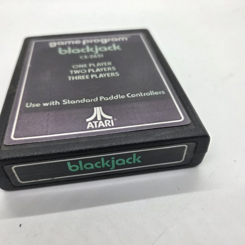 Atari 2600‎ Blackjack CX-2651 Vintage 1977 Video Game Cartridge Retro Tested PWC