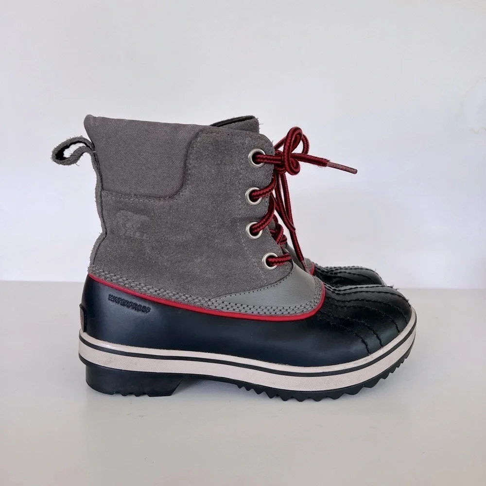 Sorel Slimpack II Youth Big Kids Lace Waterproof Winter Snow Boots, size 4