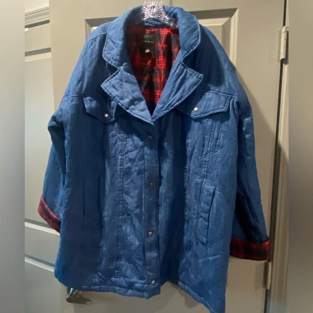 Warm denim and flannel lined jacket.