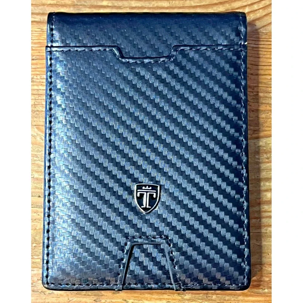 TRAVANDO Mens Slim Wallet with Money Clip Bifold New in Box