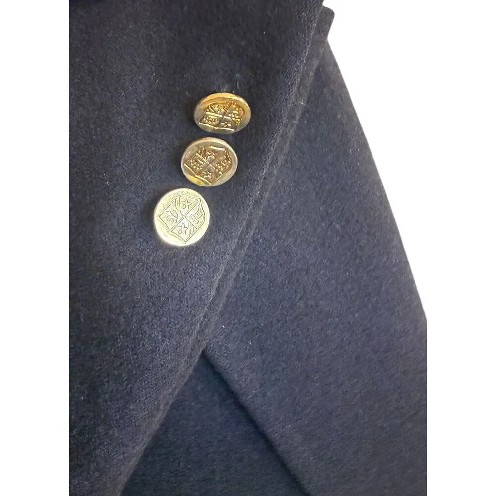 Antonio Parillo Cashmere/Wool Sport Coat Blazer 44L Vtg Gold Buttons Italy