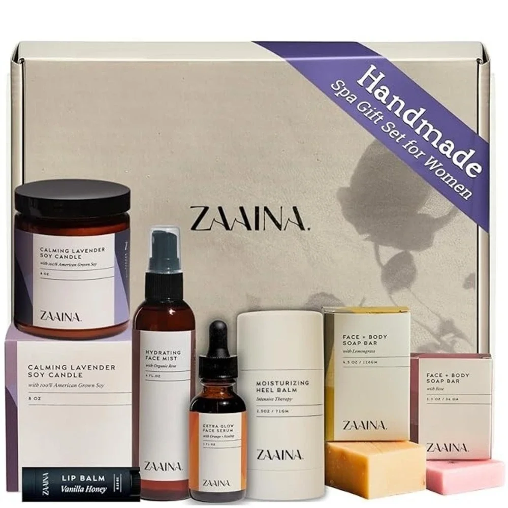 Zaaina Conscious Beauty Birthday Box‎ Soap Face Mist Face Serum Lip Balm New