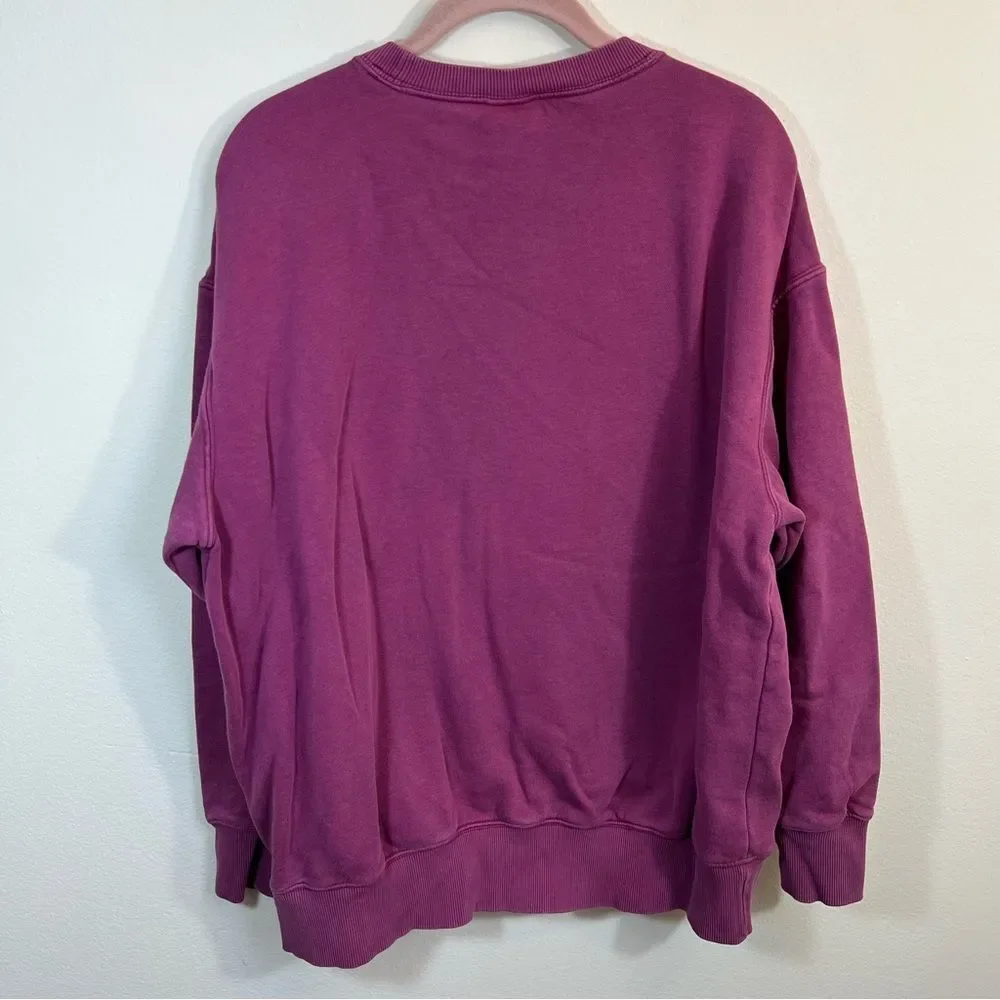 Nike Women’s Magenta Pink Center‎ Swoosh Crewneck Sweatshirt Small