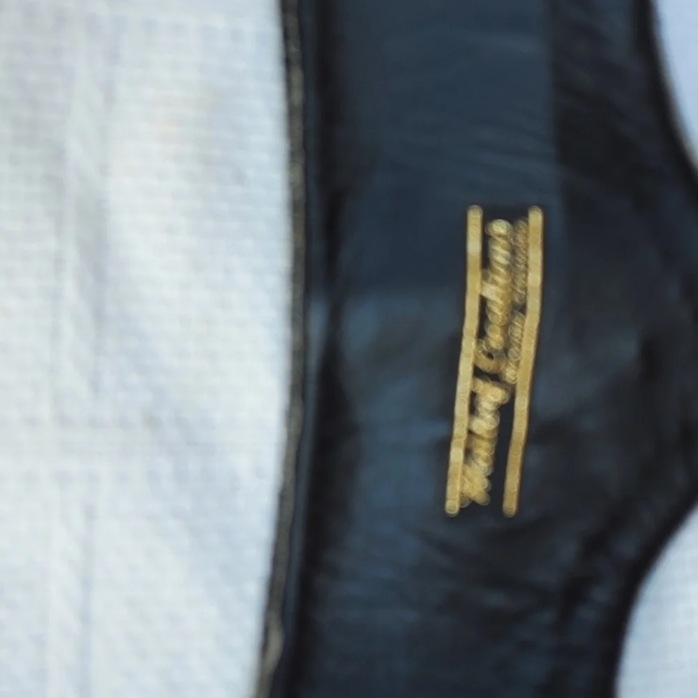 Vintage BlackVelvet Wide 80s bling belt‎ L