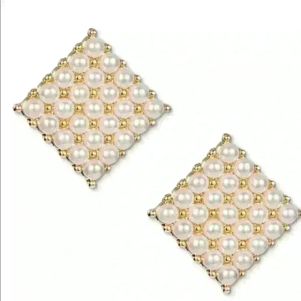INC Pearl Square Stud Earrings
