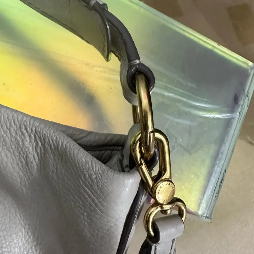 Marc‎ Jacobs Cream Pebble Leather Hobo/crossbody Bag With Long Strap