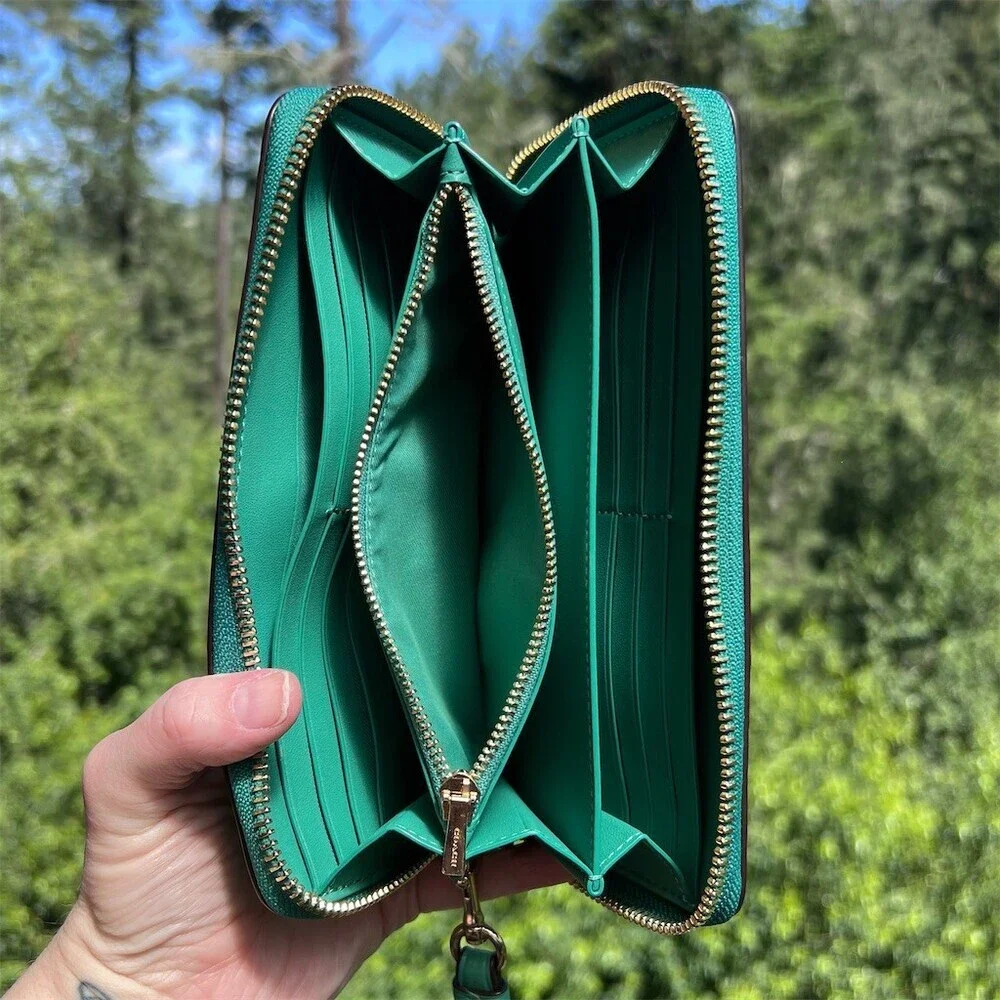 Coach accordion zip