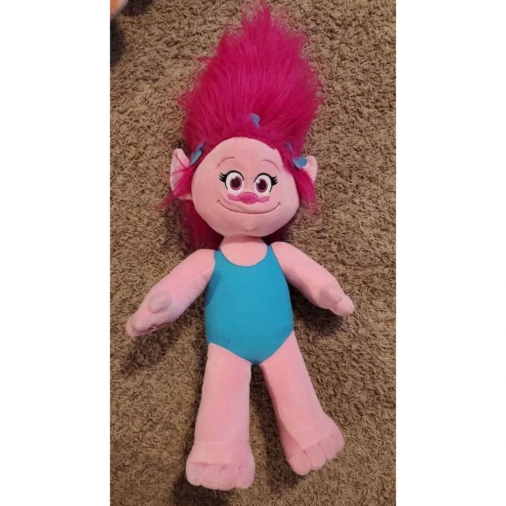 Build A Bear Trolls Princess Poppy Stuffed Doll Plush‎ Pink